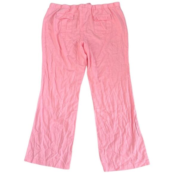 NWT New York & Company Women's Pink Linen Blend Straight Leg Pants Size XXL - Picture 4 of 8